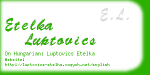 etelka luptovics business card